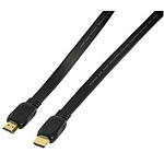 Cavo HDMI 1.4 Ethernet Channel (piatto, placcato oro) - (2 metri)